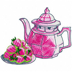 Teapots Embroidery Design 5 Teapots Embroidery Design 5